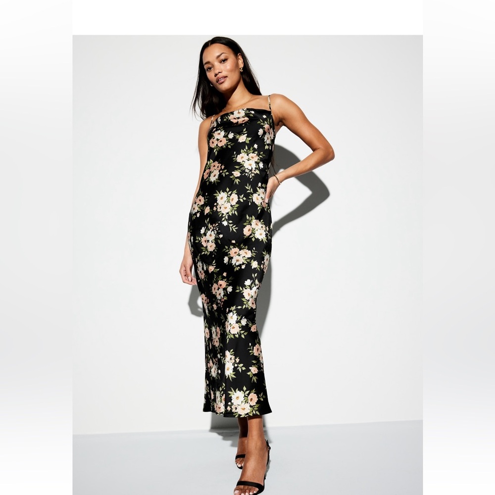 Floral Black Maxi Dress